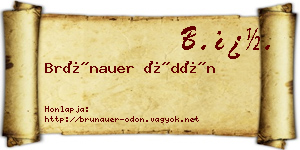 Brünauer Ödön névjegykártya